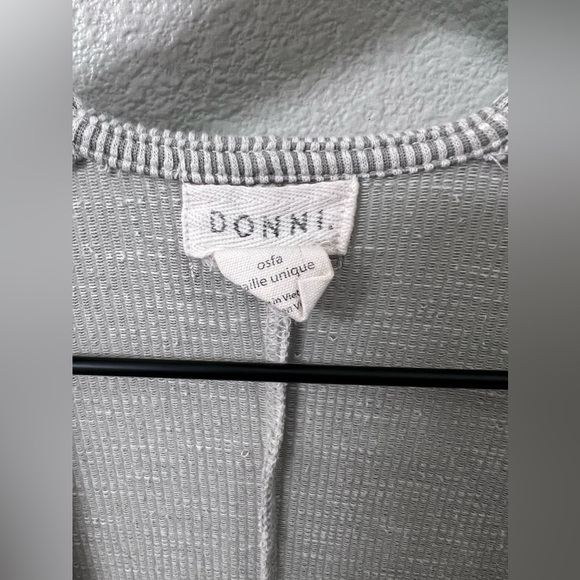 Donni Sandwash Open Ribbed Cardigan with Pockets-One Size Fits All - Picture 2 of 5